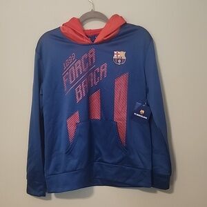 FC Barcelona Barca teen boy hoodie XL soccer club Futbol